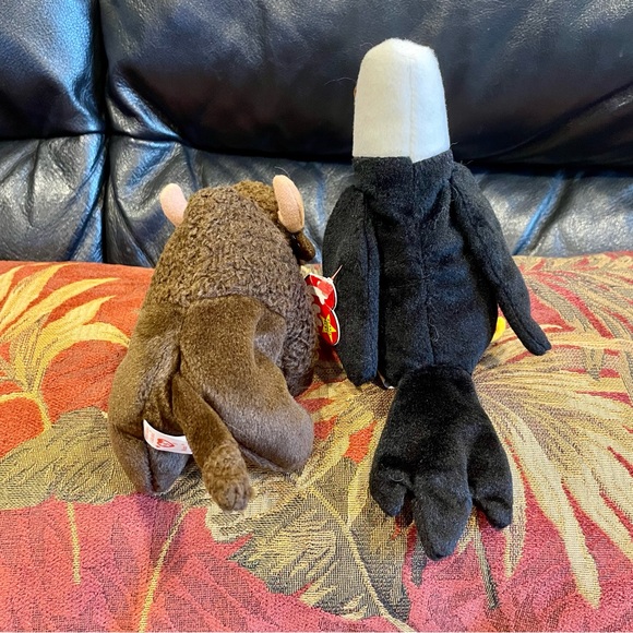 Bundle of two Ty Beanie Babies (Baldy, Roam) - Picture 2 of 5